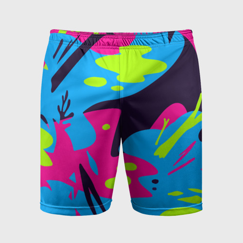 Мужские шорты спортивные Color abstract pattern Summer, цвет 3D печать