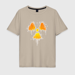 Мужская футболка хлопок Oversize Radioactive symbol