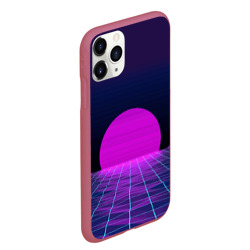 Чехол для iPhone 11 Pro Max матовый Закат розового солнца Vaporwave Психоделика - фото 2