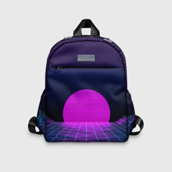 Детский рюкзак 3D Закат розового солнца Vaporwave Психоделика