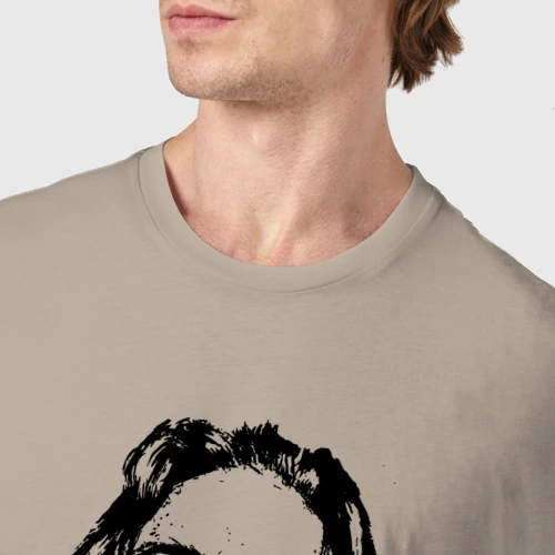 Мужская футболка хлопок с принтом The Big Dude, фото #4