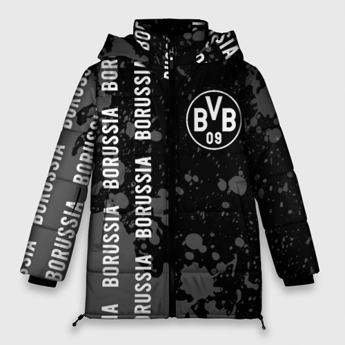 Женская зимняя куртка Oversize Borussia Брызги, цвет черный