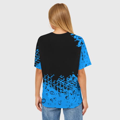 Женская футболка oversize 3D Мазда Шины, цвет 3D печать - фото 4