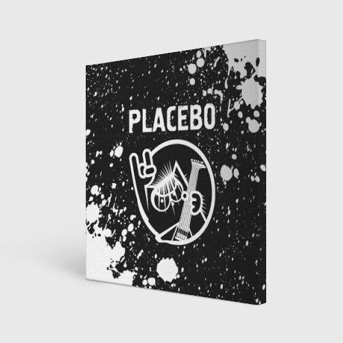 Холст квадратный Placebo - КОТ - Брызги, цвет 3D печать