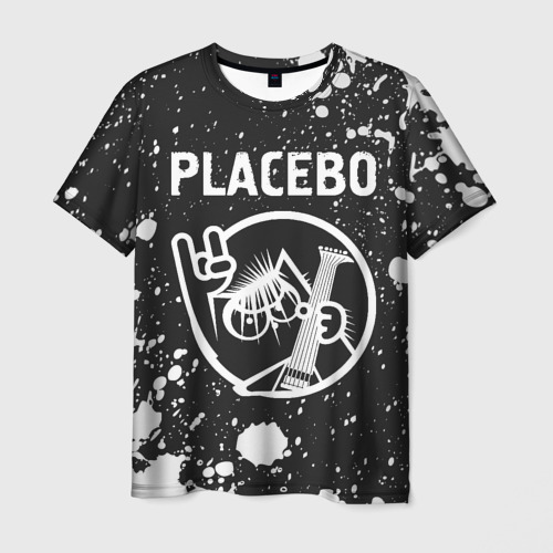 Мужская футболка 3D Placebo - КОТ - Брызги