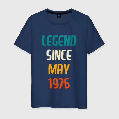 Мужская футболка хлопок Legend Since May 1976, цвет темно-синий