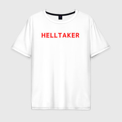 Мужская футболка хлопок Oversize helltaker logo