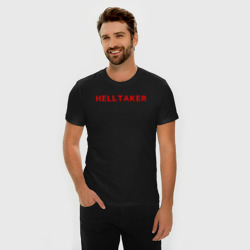 Мужская футболка хлопок Slim helltaker logo - фото 2