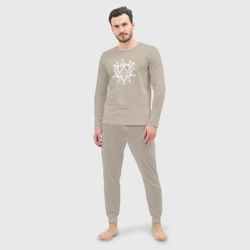 Мужская пижама с лонгсливом хлопок Him universal - фото 2