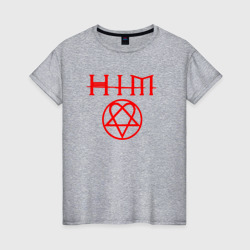 Him logo – Женская футболка хлопок с принтом купить со скидкой в -20%
