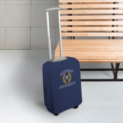 Чехол для чемодана 3D Michigan University - лого американского университета на синем - фото 2