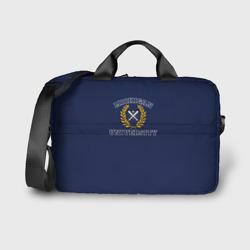 Сумка для ноутбука 3D Michigan University - лого американского университета на синем
