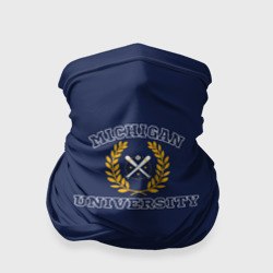 Бандана-труба 3D Michigan University - лого американского университета на синем