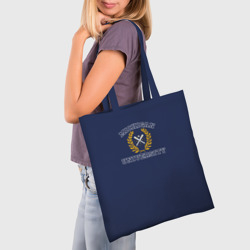 Шоппер 3D Michigan University - лого американского университета на синем - фото 2