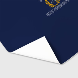 Бумага для упаковки 3D Michigan University - лого американского университета на синем - фото 2
