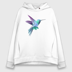 Женское худи Oversize хлопок Красивая колибри