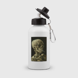 Бутылка спортивная Череп с горящей сигаретой Ван Гог