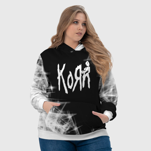 Женская толстовка 3D Korn КоРн, цвет 3D печать - фото 6