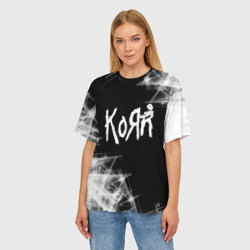 Женская футболка oversize 3D Korn КоРн - фото 2