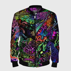 Мужской бомбер 3D Абстрактный узор Vanguard Fashion Неон