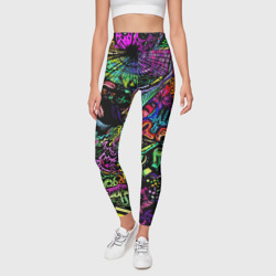Леггинсы 3D Абстрактный узор Vanguard Fashion Неон - фото 2