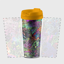 Термокружка-непроливайка Абстрактный узор Vanguard Fashion Неон - фото 2