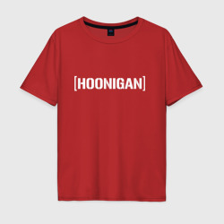 Мужская футболка хлопок Oversize Hoonigan - extreme motor racing team