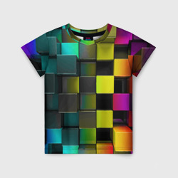 Детская футболка 3D Colored Geometric 3D pattern