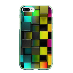 Чехол для iPhone 7Plus/8 Plus матовый Colored Geometric 3D pattern