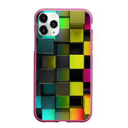 Чехол для iPhone 11 Pro Max матовый Colored Geometric 3D pattern