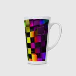 Кружка Латте Colored Geometric 3D pattern - фото 2