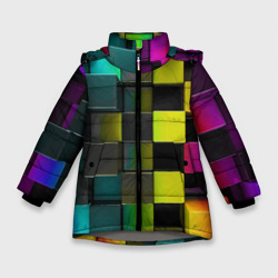 Зимняя куртка для девочек 3D Colored Geometric 3D pattern