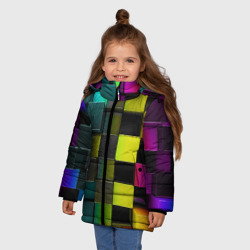 Зимняя куртка для девочек 3D Colored Geometric 3D pattern - фото 2