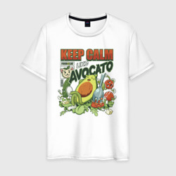 Keep Calm Like Avocato – Мужская футболка хлопок с принтом купить со скидкой в -20%