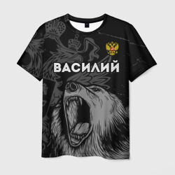 Мужская футболка 3D Василий Россия Медведь