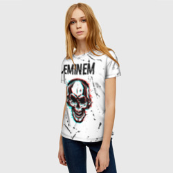 Женская футболка 3D Eminem череп Потертости - фото 2