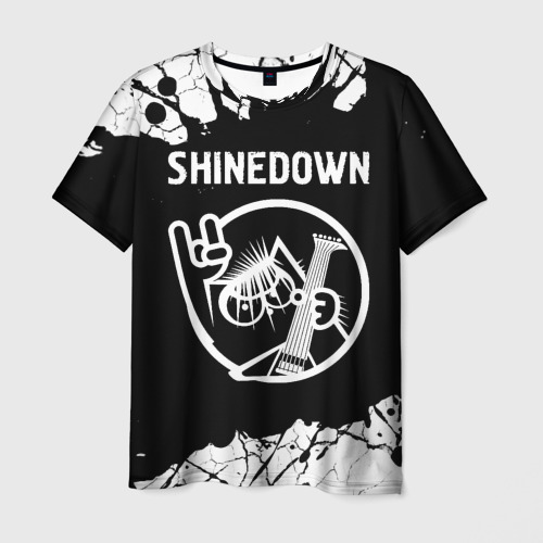 Мужская футболка 3D Shinedown + КОТ + Краска, цвет 3D печать