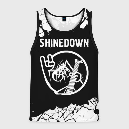 Мужская майка 3D Shinedown + КОТ + Краска