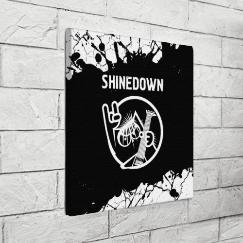 Холст квадратный Shinedown + КОТ + Краска, цвет 3D печать - фото 3