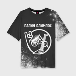 Женская футболка oversize 3D Папин Олимпос - кот - Краска