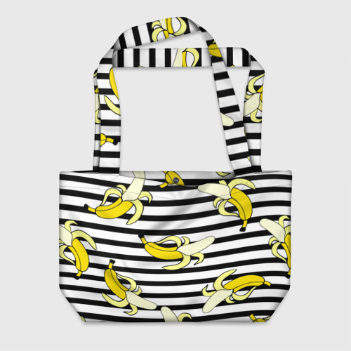 Пляжная сумка с принтом Banana pattern / Summer, вид спереди №1