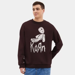 Мужской свитшот oversize без начеса хлопок Korn КоРн - фото 2