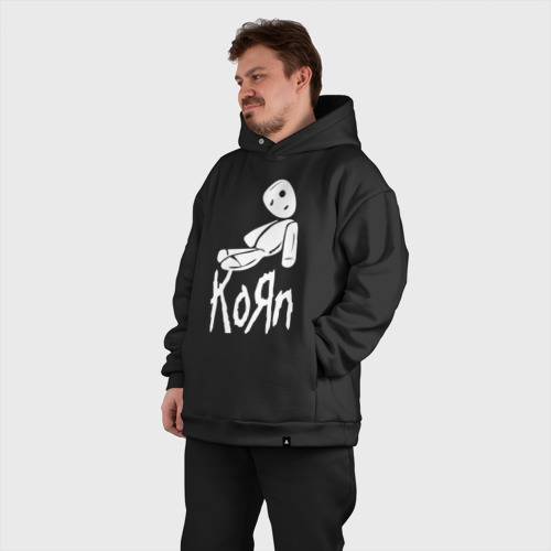 Мужской костюм oversize хлопок Korn КоРн, цвет черный - фото 7