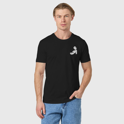 Мужская футболка хлопок KoЯn, цвет черный - фото 3
