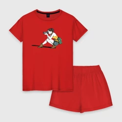 Женская пижама с шортиками хлопок Девушка фотограф за работой