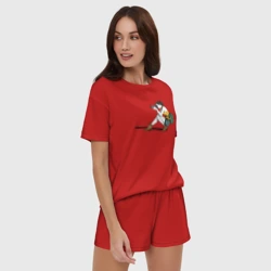 Женская пижама с шортиками хлопок Девушка фотограф за работой - фото 2