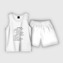 Анжуманя – Детская пижама с шортами хлопок с принтом купить со скидкой в -20%