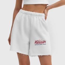 Женские шорты oversize футер хлопок Россия - Будь на вершине - фото 2