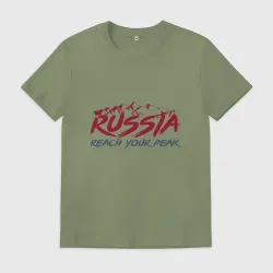 Мужская футболка хлопок Россия - Будь на вершине