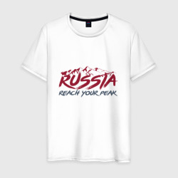 Мужская футболка хлопок Россия - Будь на вершине